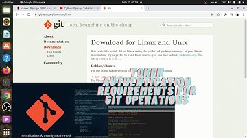 Ubuntu Linux git installation and cloning|Token authentication requirements for Git operations