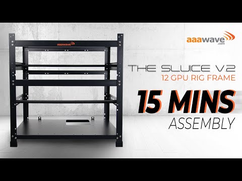 THE SLUICE V.2 - 12 GPU Mining Rig Frame The Most Easiest Assembly Frame You Have Ever Seen