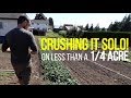 CRUSHING IT SOLO! On less than a quarter acre