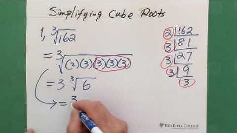 Algebra: Radicals & Operations: Simplifying Cube Roots