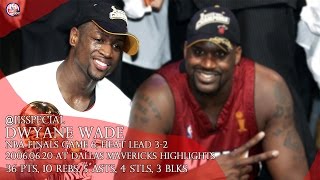 ThrowBack: 2006.06.20 NBA Finals G6 at Dallas Mavericks Dwyane Wade Highlights, 36 pts