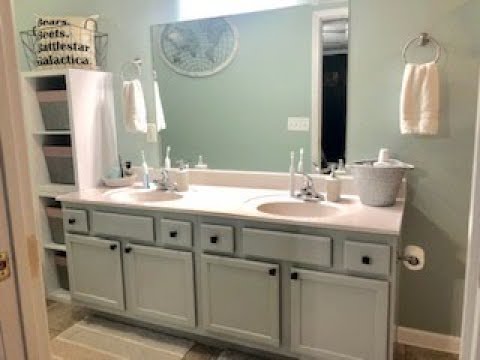 Diy Painting Bathroom Cabinets Without Sanding Cheap Youtube