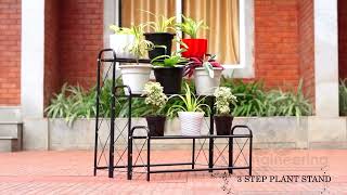 3-Tier Plant Stand | 9 Planter Shelf for Home & Garden Decor | DVPOT-11B
