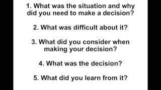 Interview Question Tell Me About A Time When You Had To Make A Difficult Decision