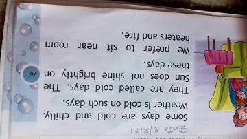 class 1 evs chapter 16 Weather reading -cold days