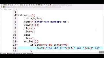 How to find LCM of two numbers in C++