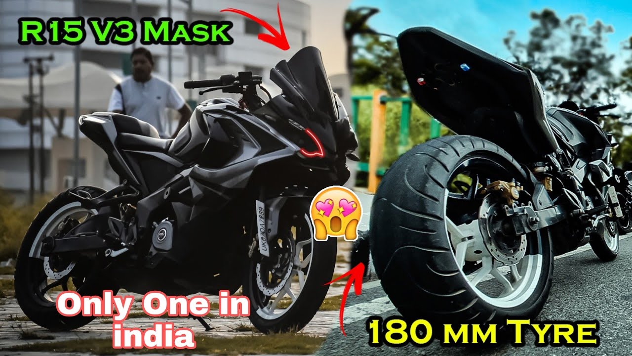 Pulsar Rs 200 Modification | Installing Superbike Tyre 180 mm ...