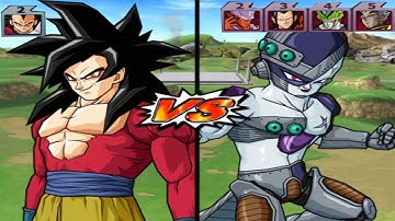 DBZ Budokai Tenkaichi 3 [HD] :  SSJ4 Goku & Vegeta VS Villians