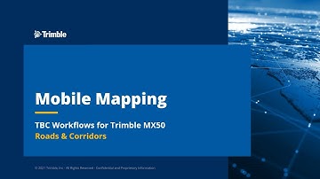 TBC Workflows for MX50 Roads and Corridors