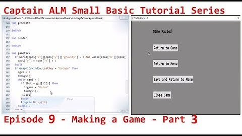 Small Basic Tutorial Episode 9 - Making a Game - Part 3
