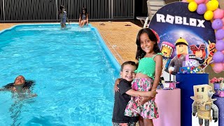 FESTINHA de ANIVERSÁRIO de 8 ANOS da LARA na CHÁCARA: Tour, piscina, diversão (1 hora de vlog)