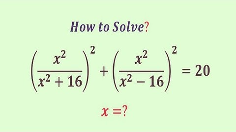 An Amazing Algebra Challenge | Olympiad Question | Can you Solve this? | x=?