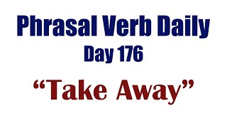 Phrasal Verb Daily 176: \