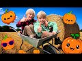 Sky and Finn at the Pumpkin Fest! | Magic Shows, Sunflowers & Tractor Rides 🎃🌻🚜