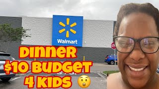 FEEDING MY 4 KIDS DINNER WITH A $10 BUDGET😳👀👀