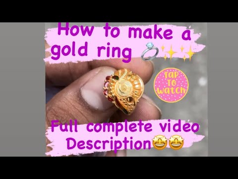 How to make pure gold ring at home | full video | making gold hallmark ...