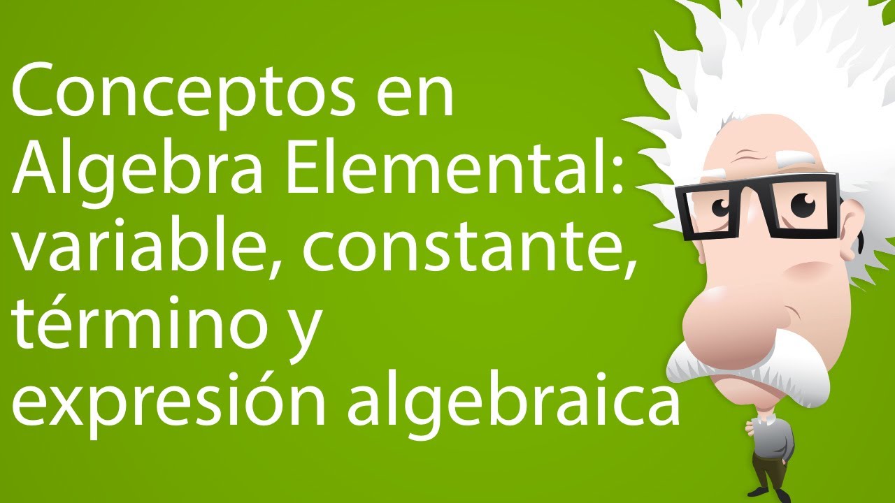 Conceptos en Álgebra Elemental: variable, constante, término y expresión algebraica