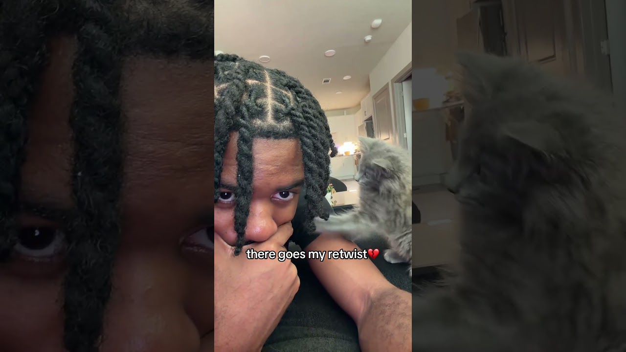 my hair isn't safe around him - YouTube