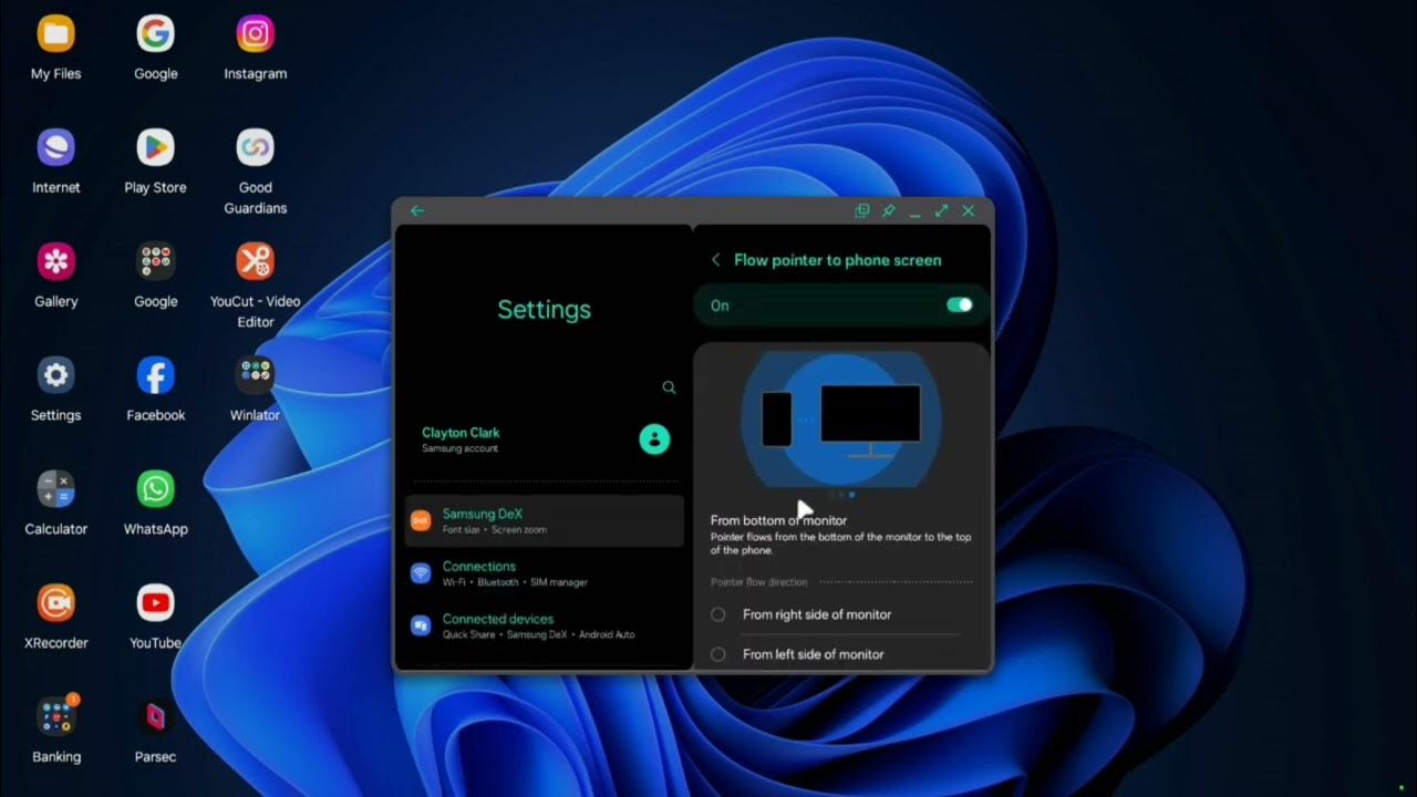 how-to-turn-on-samsung-dex-mouse-flow-mode-use-mouse-on-two-screens-at