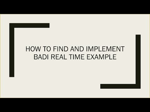 SAP How to find BADI and How to implement the BADI in Real Time