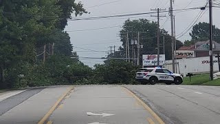 Tree blocks road in Lancaster County