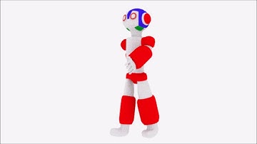 robot walk cycle animation (blender)