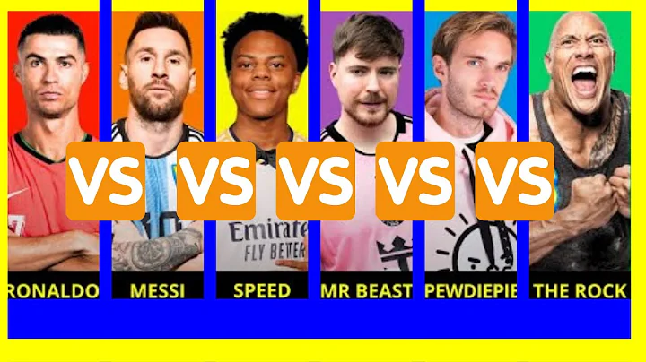 💥Comparison: Cristiano Ronaldo vs Lionel Messi vs Mrbeast vs Ishowspeed vs Pewdiepie vs The Rock.🥰💥