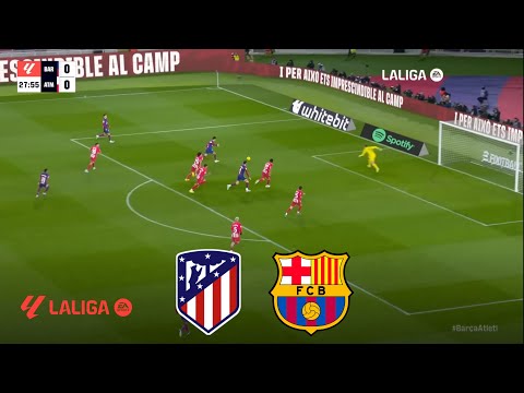 Atletico Madrid vs Barcelona | La Liga 2023/24 | Barca Live Match Today | Pes 21 Gameplay