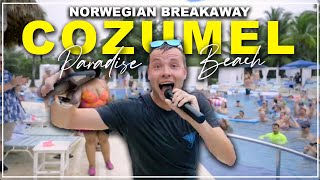 BEST Beach Club in Cozumel For Cruisers! | Norwegian Breakaway Cruise Vlog 2023!
