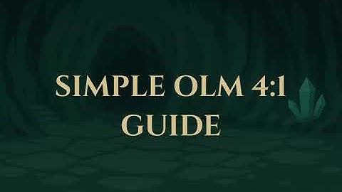 Simple Solo Olm 4:1 Melee Hand Guide
