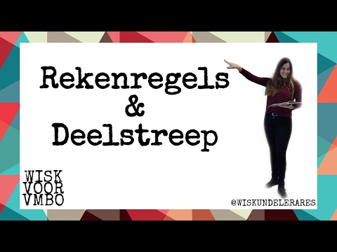 Rekenvolgorde & deelstreep - VMBO WISKUNDE