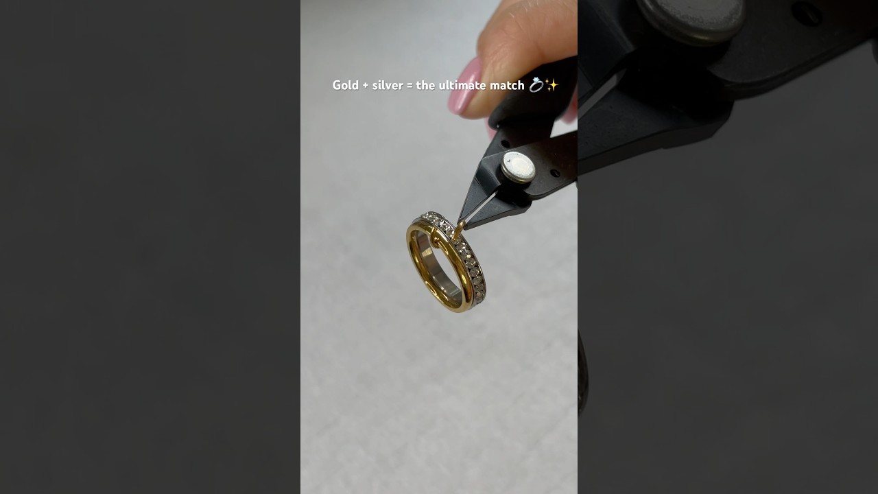 Making a Two-Tone Gold & Silver Ring 💛🤍 | Mixed Metal Jewelry