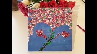 blossoms cherry easy painting acrylic