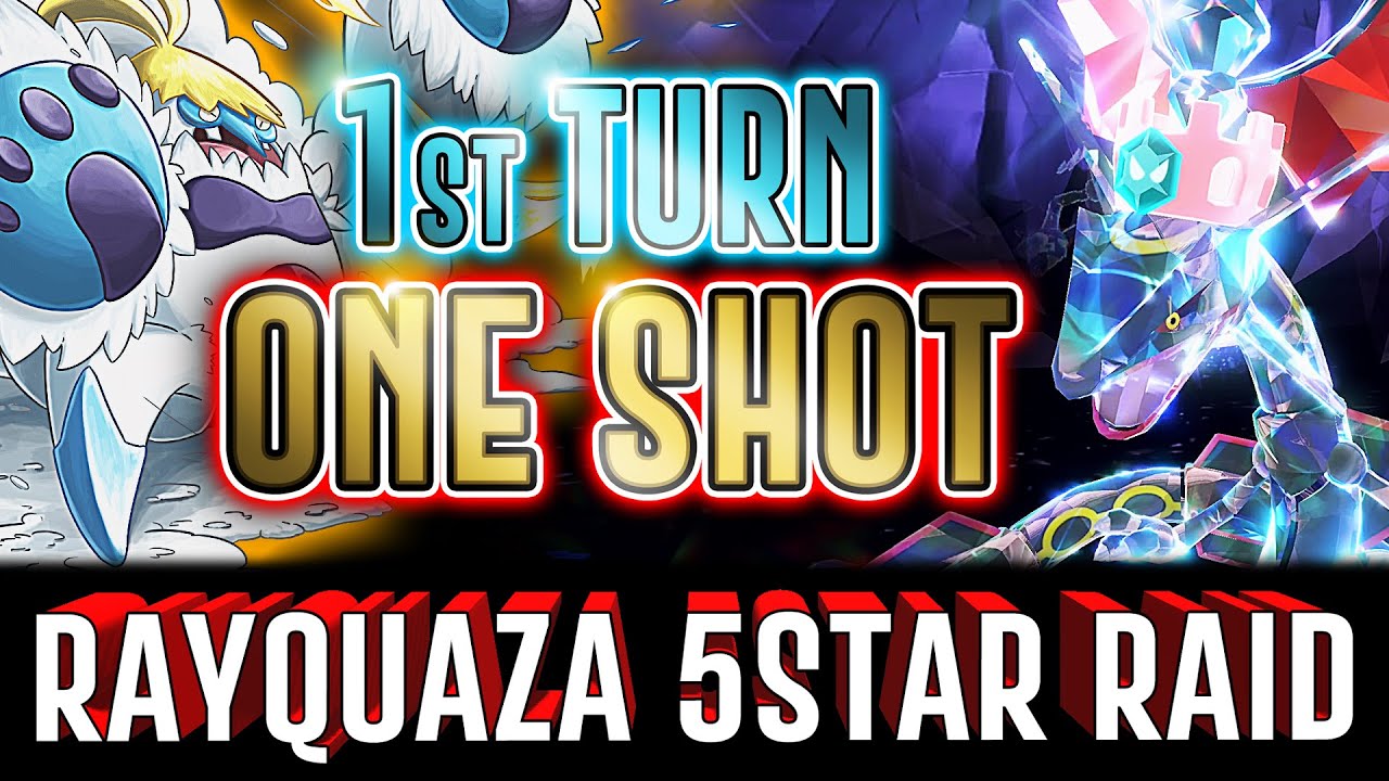 Crabominable ONE SHOT Rayquaza 5 Star Raid in Pokemon Scarlet and ...