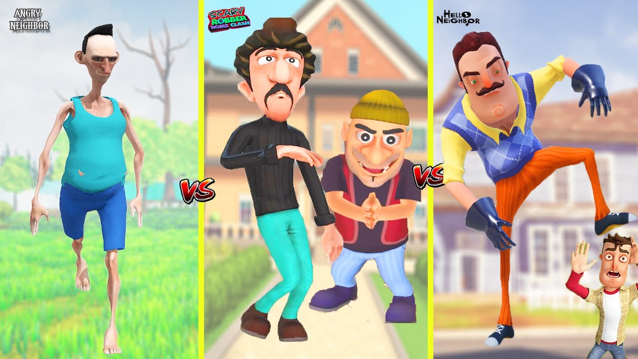 EFSANE KAPIŞMALARA GERİ DÖNDÜK 😱 Angry Neighbor VS Scary Robber