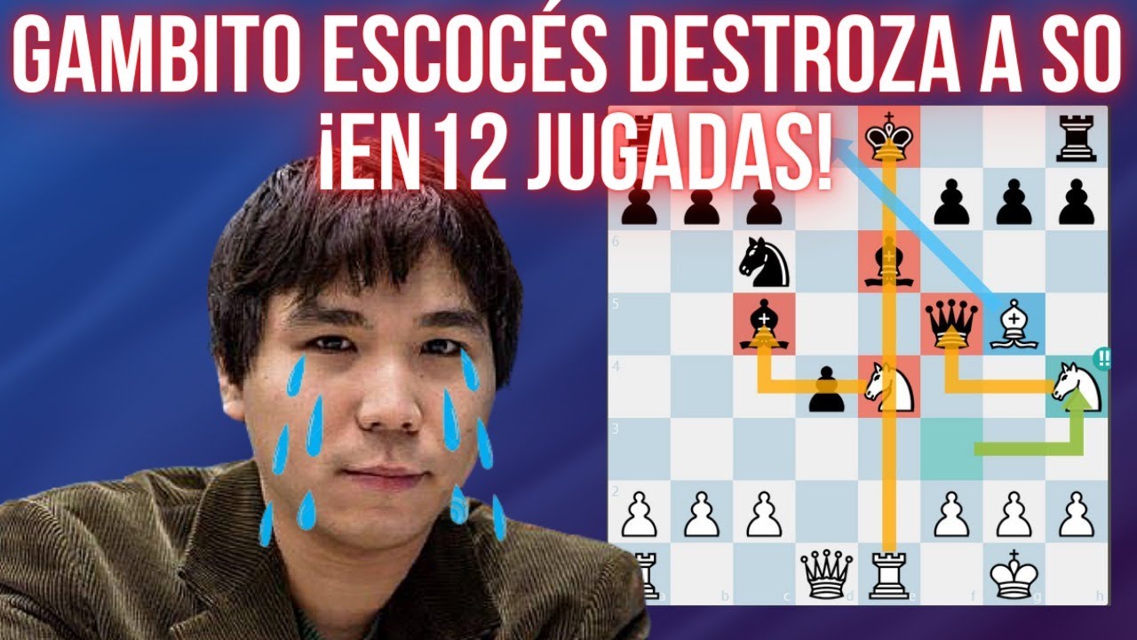 Wesley So CAE en TRAMPA BRUTAL (Gambito Escoces)