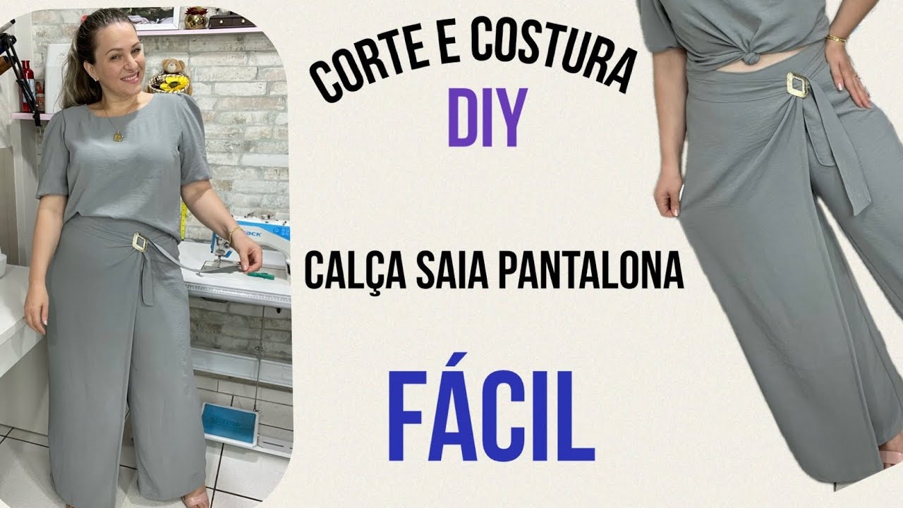COSTURE CALÇA SAIA PANTALONA FÁCIL E ELEGANTE PARA INICIANTES  #costurafácil #passoapasso #costura