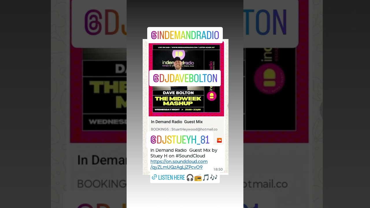 BOSS Special Guest Mix by DJ Stuey Heywood on in Demand Radio 🎧📻🎵🎶🤩🙌😎