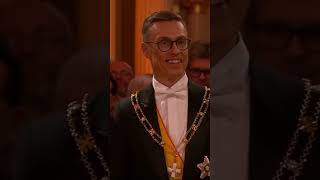 Sauli Niinistö Ja Jenni Haukio Tulossa Kättelemään Presidenttiparia Linnan Juhlat 2024.