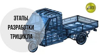 Этапы разработки трицикла в виде 3D модели