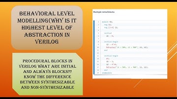 Behavioral modelling in verilog