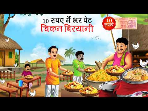 Chicken Biryani for 10 Rupees | 10 Rupee Chicken Biryani | Hindi Stories | Hindi Stories