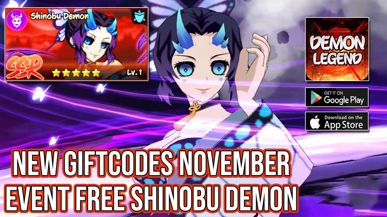 Demon Legend Fury | New Gift Codes November | Event Free Shinobu Demon