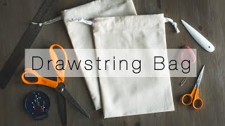 Making a simple DIY Drawstring Bag | Sewing Tutorial screenshot 3