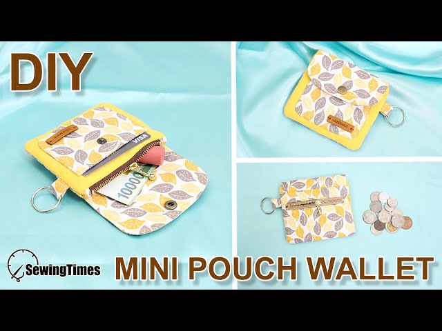 DIY MINI PURSE WALLET | Wallet with 4 pockets inside | Cute Zipper Pouch Bag Tutorial [sewingtimes]