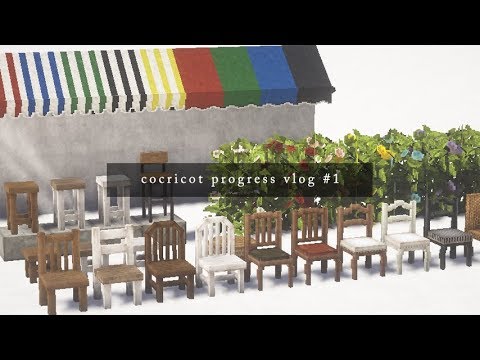 Minecraft 様々なチェアとオーニングテント Cocricot Progress Vlog 1 Youtube