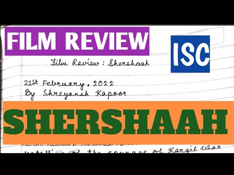 shershaah' movie review writing in english