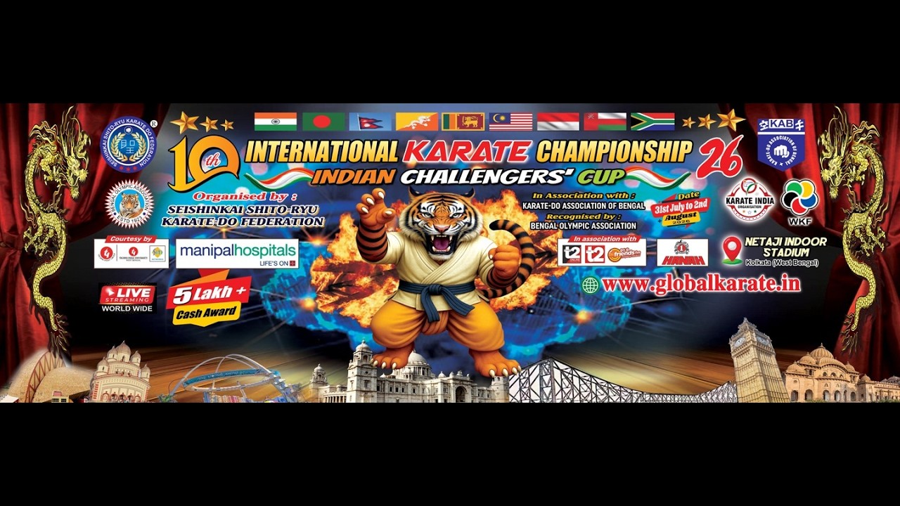 10TH INTERNATIONAL KARATE CHAMPIONSHIP-26 - INDIAN CHALLENGERS' CUP NATAJI INDOOR STADIUM - DAY 1
