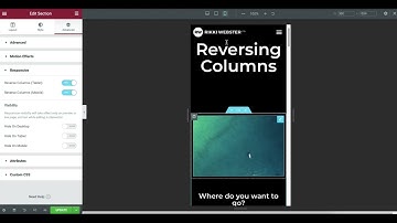 How to reverse column order on mobile and tablet in Elementor