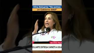 DINA BOLUARTE tras lo dicho por José Arista, ministro de Economía: “NO SOMOS UN GOBIERNO DÉBIL”